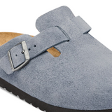 Birkenstock Boston Clog (Men) - Stone Blue Suede