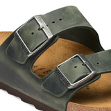 Birkenstock Arizona Slide Sandal (Men) - Thyme Oiled Leather