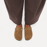 Birkenstock Boston Clog (Men) - Dark Tea Suede