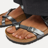 Birkenstock Mayari Sandal (Women) - Metallic Black Birko-Flor