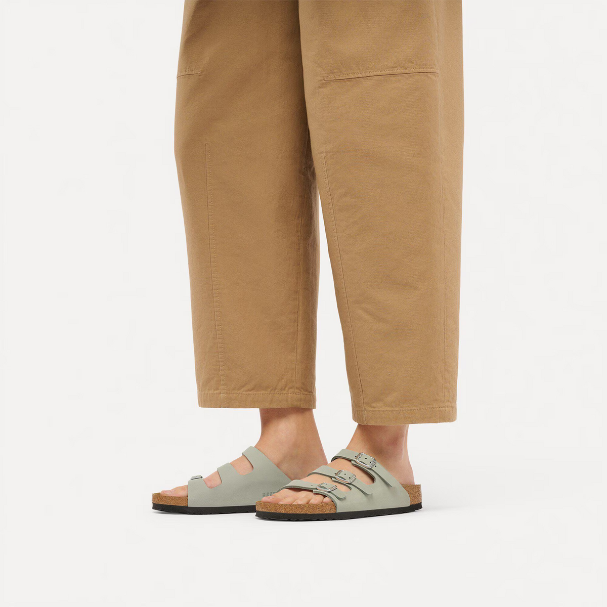 Birkenstock Florida Slide Sandal (Women) - Pure Sage Oiled Leather