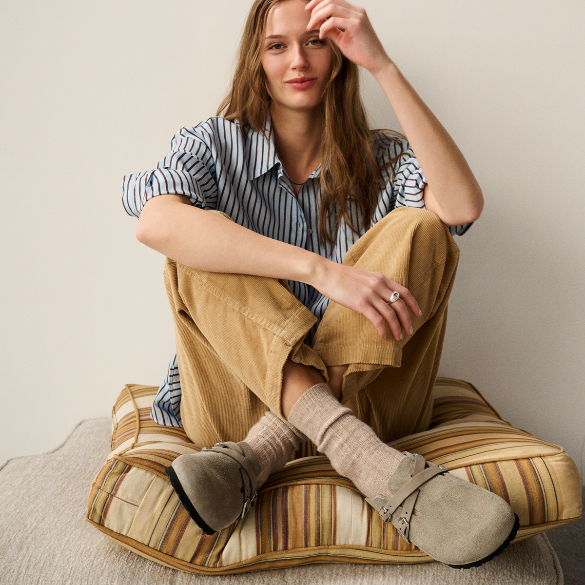 Birkenstock Blair Clog (Women) - Taupe Suede