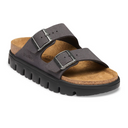 Birkenstock Arizona Chunky Slide Sandal (Women) - Velvet Gray Birkibuc