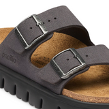 Birkenstock Arizona Chunky Slide Sandal (Women) - Velvet Gray Birkibuc