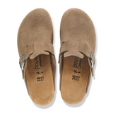 Birkenstock Fanny Wedge Clog (Women) - Gray Taupe Suede