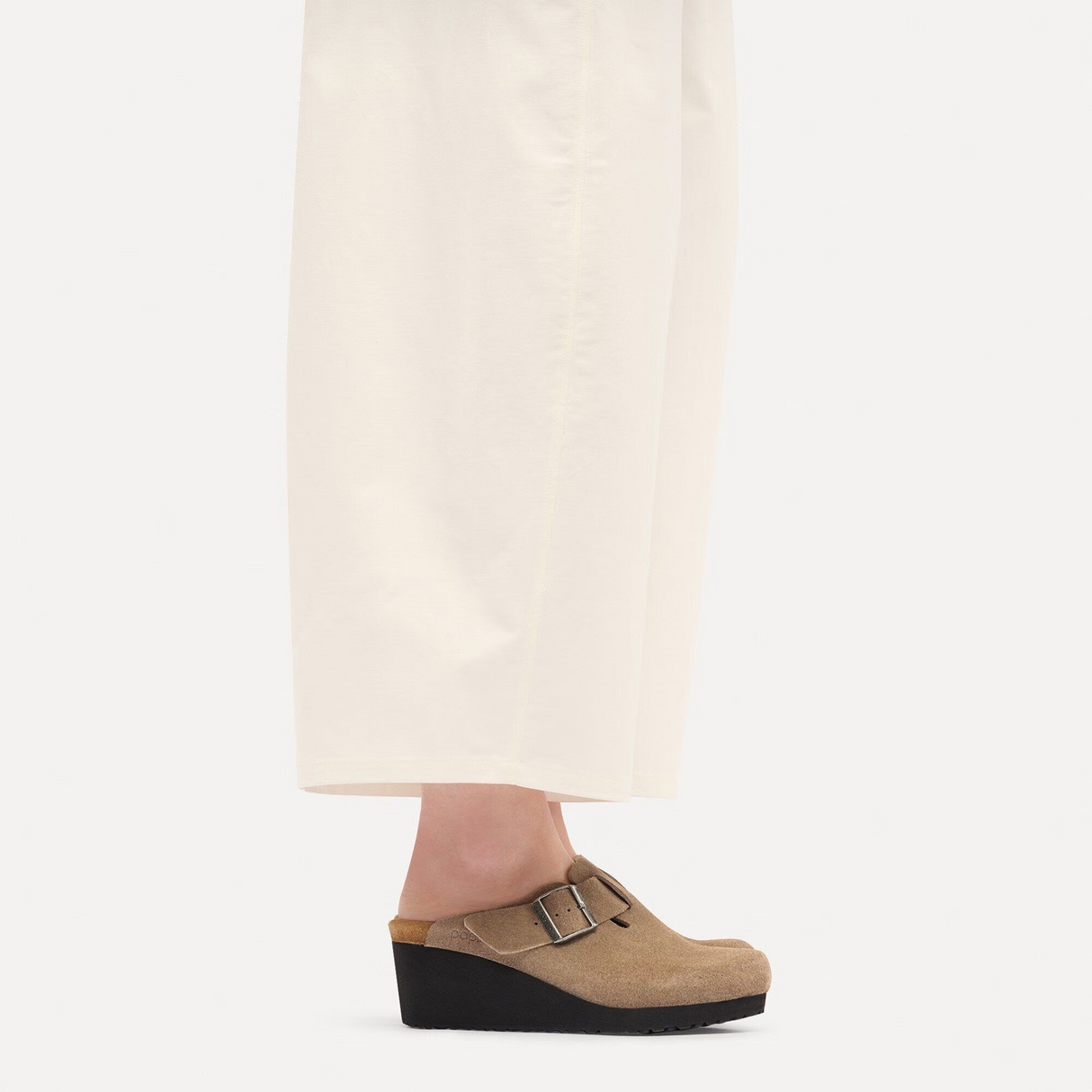 Birkenstock Fanny Wedge Clog (Women) - Gray Taupe Suede