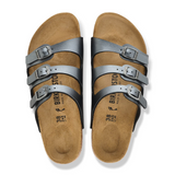 Birkenstock Florida Slide Sandal (Women) - Metallic Black Birko-Flor