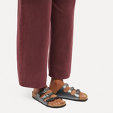 Birkenstock Florida Slide Sandal (Women) - Metallic Black Birko-Flor