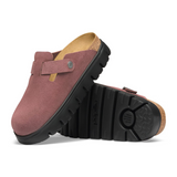 Birkenstock Boston Chunky Clog (Women) - Pepper Suede Dress-Casual - Clogs & Mules - The Heel Shoe Fitters