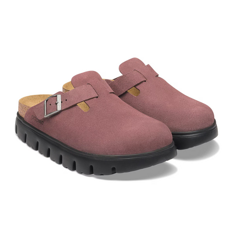 Birkenstock Boston Chunky Clog (Women) - Pepper Suede Dress-Casual - Clogs & Mules - The Heel Shoe Fitters