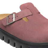 Birkenstock Boston Chunky Clog (Women) - Pepper Suede Dress-Casual - Clogs & Mules - The Heel Shoe Fitters
