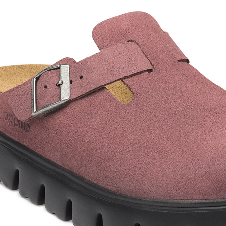 Birkenstock Boston Chunky Clog (Women) - Pepper Suede Dress-Casual - Clogs & Mules - The Heel Shoe Fitters