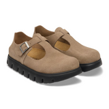 Birkenstock Paris Chunky Mary Jane (Women) - Gray Taupe Suede