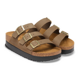 Birkenstock Florida III Flex Platform Slide Sandal (Women) - Dark Tea Nubuck