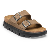 Birkenstock Arizona Chunky Slide Sandal (Women) - Gray Taupe Suede