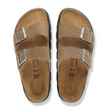 Birkenstock Arizona Chunky Slide Sandal (Women) - Gray Taupe Suede