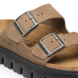 Birkenstock Arizona Chunky Slide Sandal (Women) - Gray Taupe Suede
