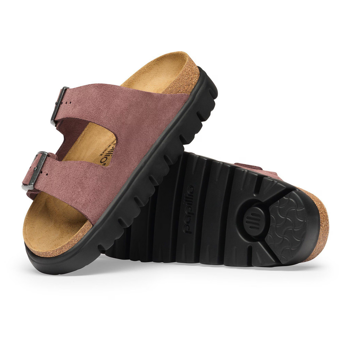 Birkenstock Arizona Chunky Slide Sandal (Women) - Pepper Suede