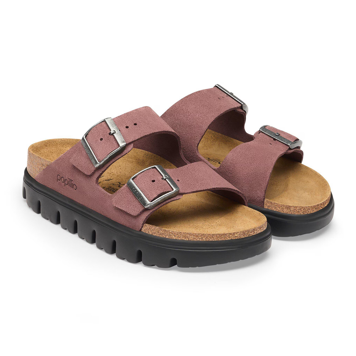 Birkenstock Arizona Chunky Slide Sandal (Women) - Pepper Suede