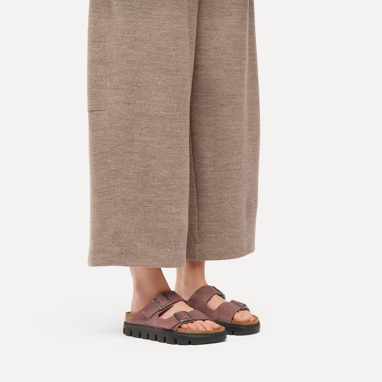Birkenstock Arizona Chunky Slide Sandal (Women) - Pepper Suede