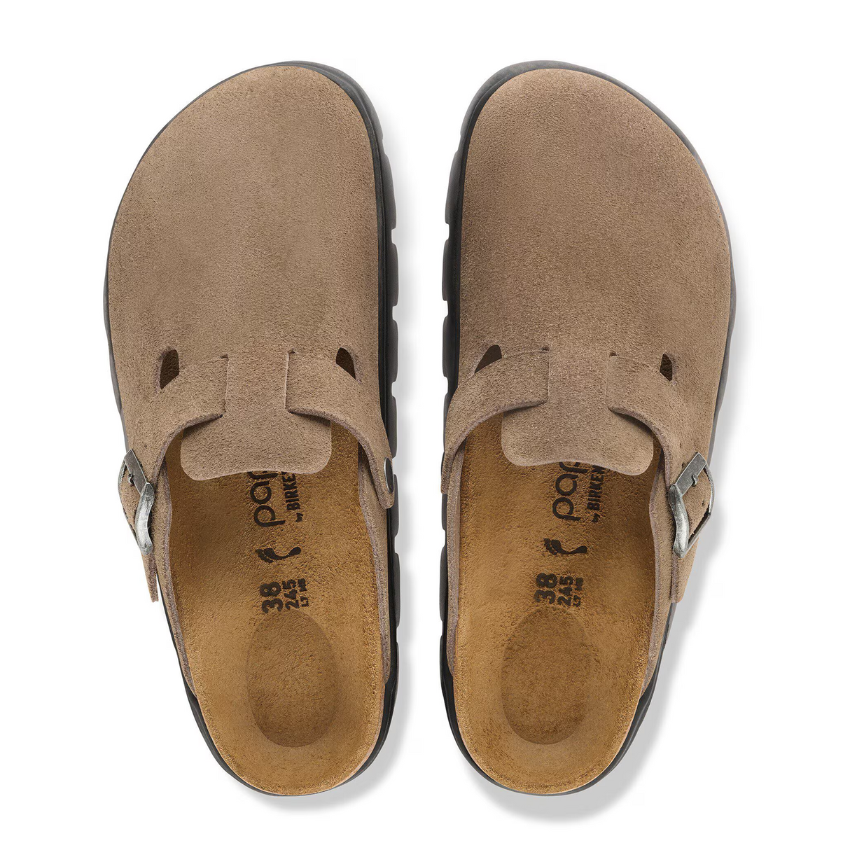 Birkenstock Boston Chunky Clog (Women) - Gray Taupe Suede