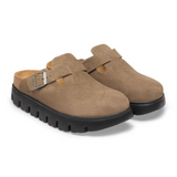 Birkenstock Boston Chunky Clog (Women) - Gray Taupe Suede