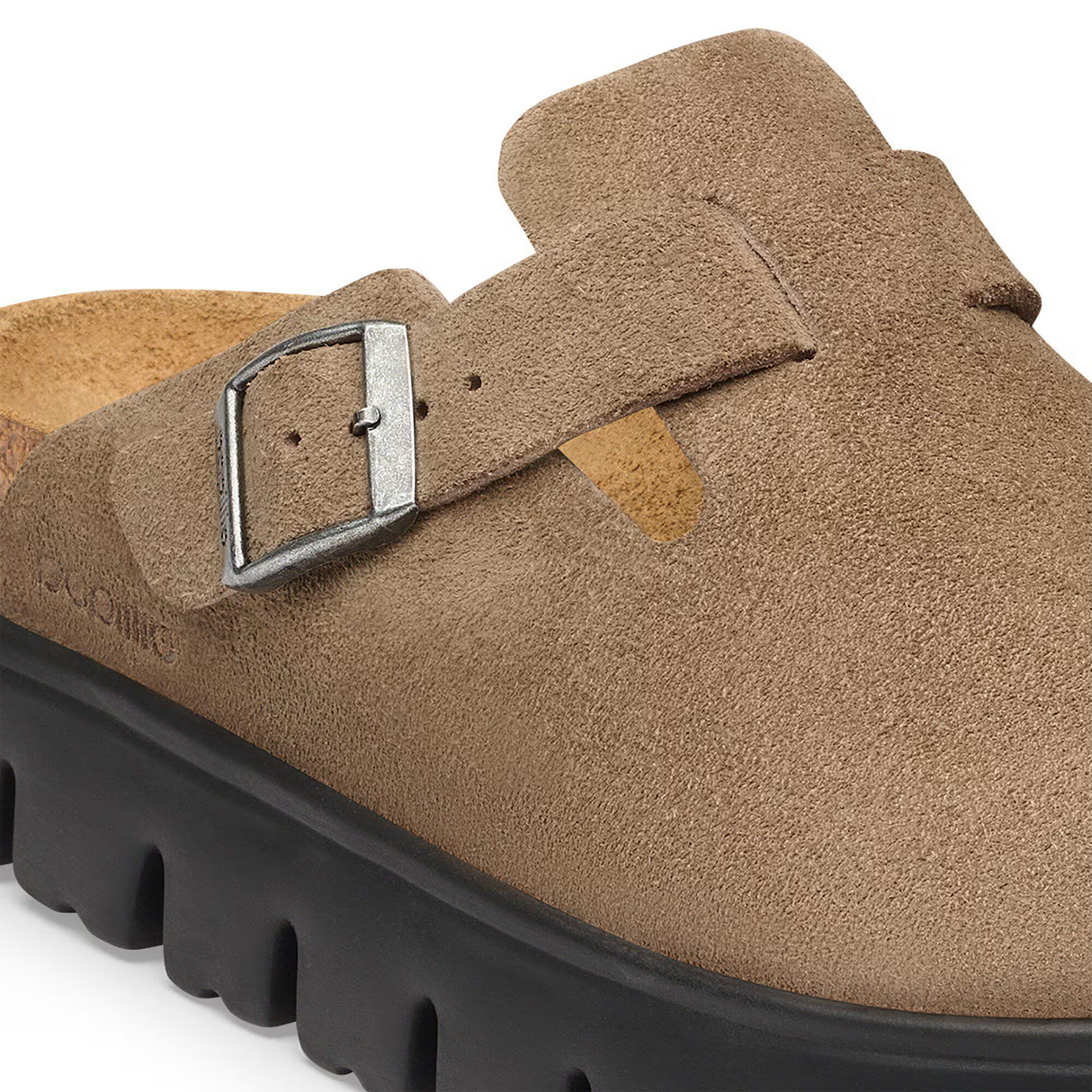 Birkenstock Boston Chunky Clog (Women) - Gray Taupe Suede