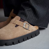 Birkenstock Boston Chunky Clog (Women) - Gray Taupe Suede