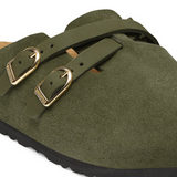 Birkenstock Blair Clog (Women) - Thyme Suede Dress-Casual - Clogs & Mules - The Heel Shoe Fitters