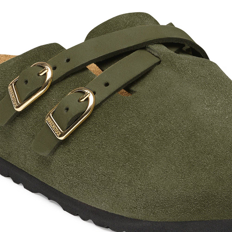 Birkenstock Blair Clog (Women) - Thyme Suede Dress-Casual - Clogs & Mules - The Heel Shoe Fitters