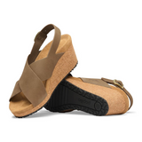 Birkenstock Samira Wedge Sandal (Women) - Dark Tea Nubuck Sandal - Heel/Wedge - The Heel Shoe Fitters