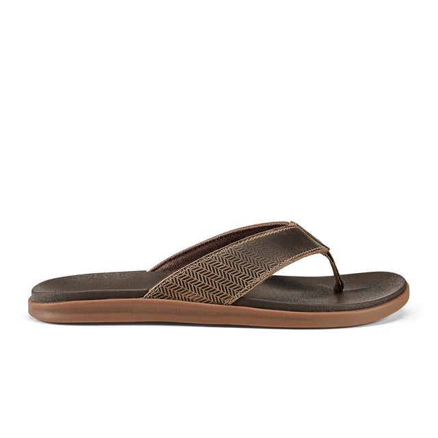 Olukai Makia (Men) - Mustang/Dark Wood Dress-Casual - Slip Ons - The Heel Shoe Fitters