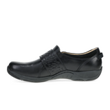 Dansko Sallie Slip On (Women) - Black Waxy Burnished Dress-Casual - Slip On - The Heel Shoe Fitters