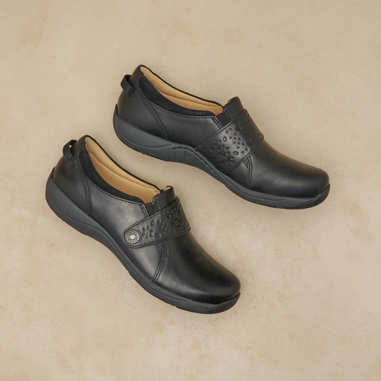 Dansko Sallie Slip On (Women) - Black Waxy Burnished Dress-Casual - Slip On - The Heel Shoe Fitters