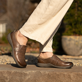 Dansko Sallie Slip On (Women) - Stone Waxy Burnished Dress-Casual - Slip On - The Heel Shoe Fitters