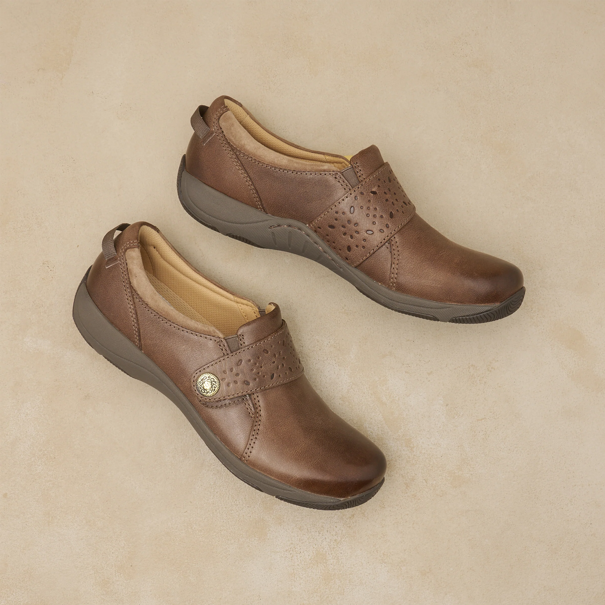 Dansko Sallie Slip On (Women) - Stone Waxy Burnished Dress-Casual - Slip On - The Heel Shoe Fitters