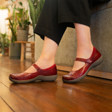 Dansko Stacy Mary Jane (Women) - Red Waxy Burnished Dress-Casual - Slip On - The Heel Shoe Fitters
