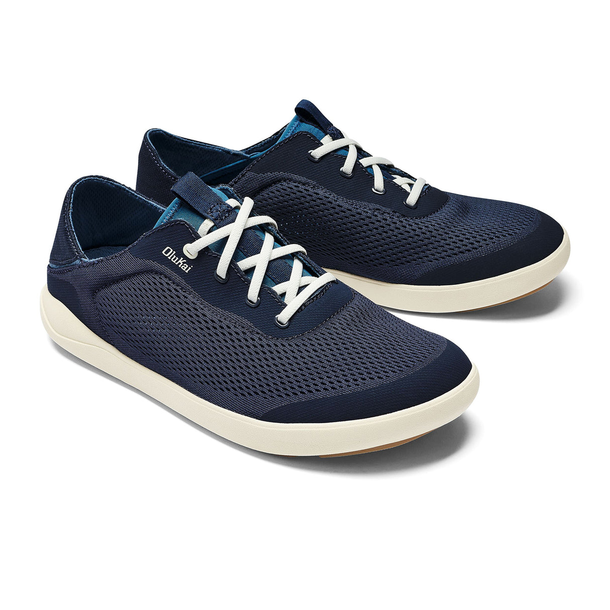 OluKai Moku Pae Sneaker (Men) - Trench Blue/Off White Athletic - Casual - Lace Up - The Heel Shoe Fitters
