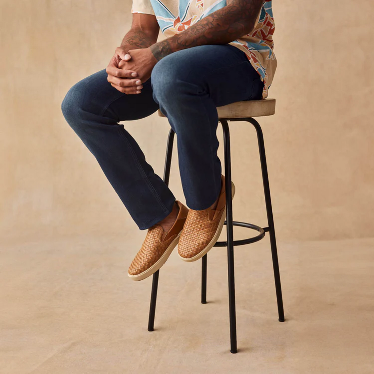 OluKai Lae'ahi Lauhala Slip On (Men) Dress-Casual - Slip On - The Heel Shoe Fitters