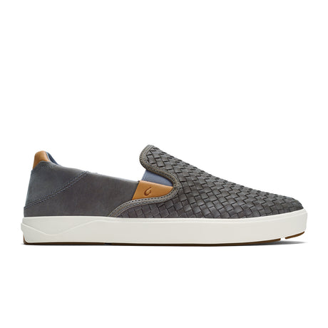 OluKai Lae'ahi Lauhala Slip On (Men) - Ash/Ash Dress-Casual - Slip On - The Heel Shoe Fitters