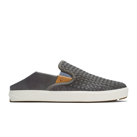 OluKai Lae'ahi Lauhala Slip On (Men) - Ash/Ash Dress-Casual - Slip On - The Heel Shoe Fitters