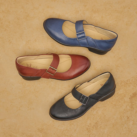 Dansko Collette Mary Jane (Women) - Russet Burnished Nubuck Dress-Casual - Flat - The Heel Shoe Fitters