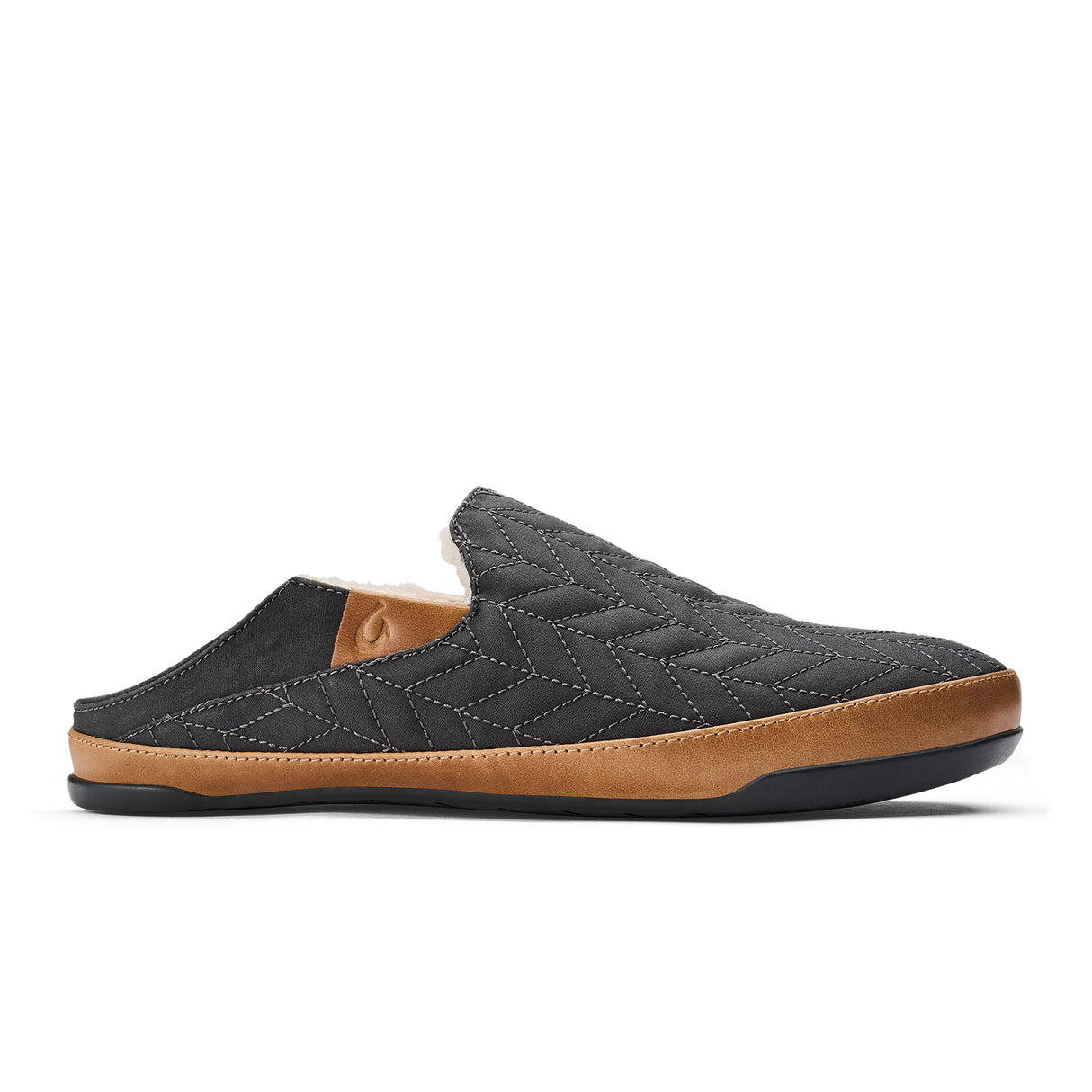 OluKai HanoHano Waxed Canvas Slipper (Men) - Dark Shadow/Dark Shadow Dress-Casual - Slippers - The Heel Shoe Fitters