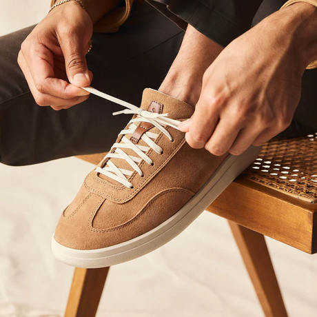 OluKai Punini Suede Lace Up (Men) - Tan/Toffee Athletic - Casual - Lace Up - The Heel Shoe Fitters