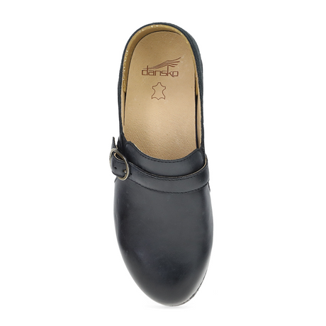 Dansko Margaret Loafer (Women) - Black Burnished Calf Dress-Casual - Slip On - The Heel Shoe Fitters