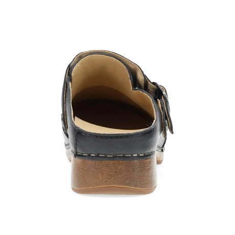 Dansko Millie Clog (Women) - Black Waxy Milled Dress-Casual - Clogs & Mules - The Heel Shoe Fitters