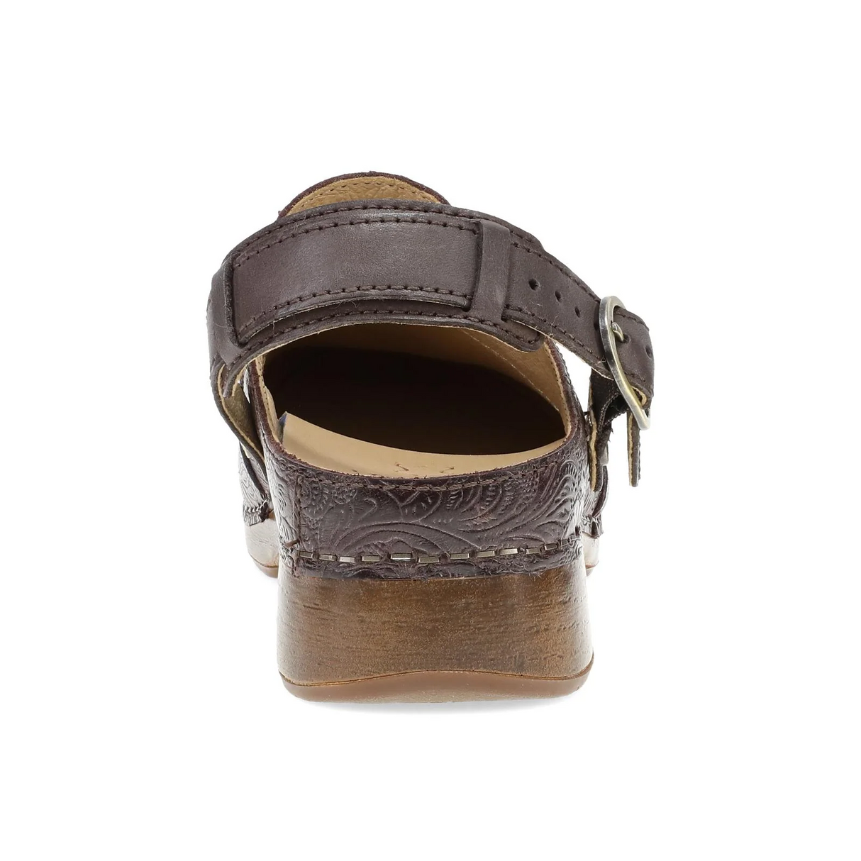 Dansko Millie Clog (Women) - Chocolate Tooled