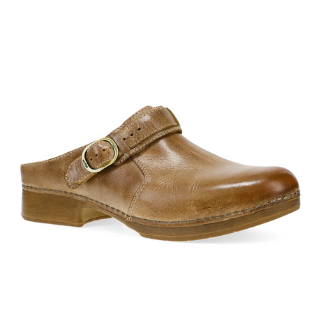 Dansko Millie Clog (Women) - Tan Waxy Brush Off Dress-Casual - Clogs & Mules - The Heel Shoe Fitters