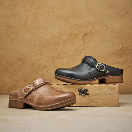 Dansko Millie Clog (Women) - Tan Waxy Brush Off Dress-Casual - Clogs & Mules - The Heel Shoe Fitters