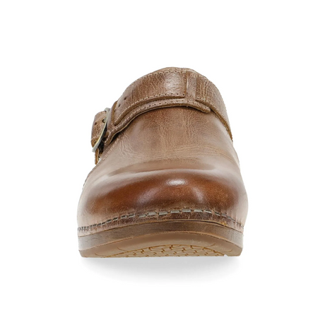 Dansko Millie Clog (Women) - Tan Waxy Brush Off Dress-Casual - Clogs & Mules - The Heel Shoe Fitters